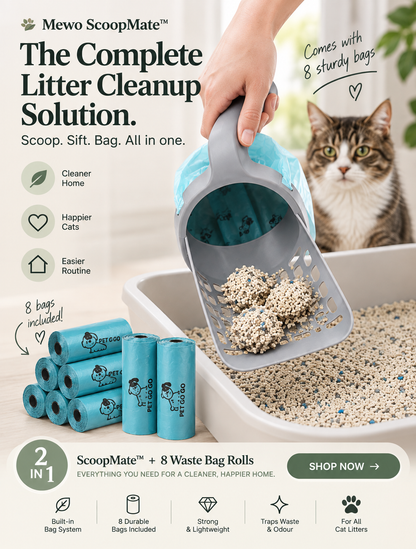 Cat Supplies Cat Litter Scoop with Refill Reusable Pet Cleaning Tool Cat Toilet Waste Cleaner Cat Litter Box Special